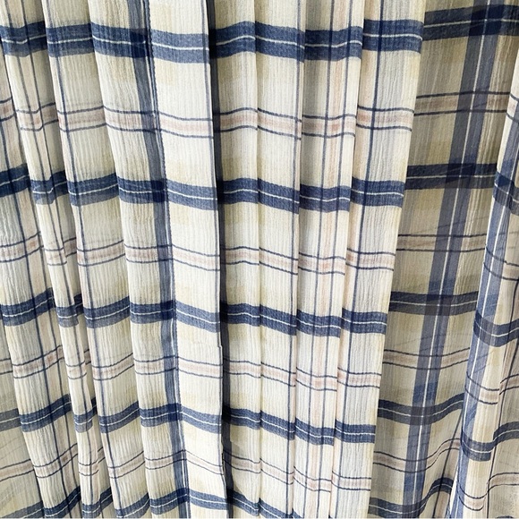 ATM Anthony Thomas Melillo Plaid Silk Shirt in Midnight/Salmon Size M - Picture 7 of 10